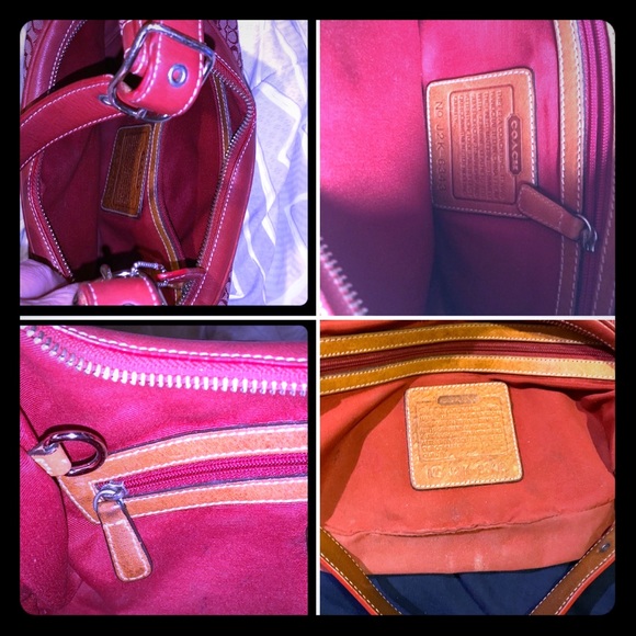 💝TRADE💝Coach Red Sig. C Hobo Bag J2K- 6343 style - Picture 5 of 7